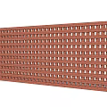 Building Exterior Wall Design With Red Brick Different Textures And Patterns 3d model