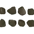 Multiple Natural Dark Brown Irregular Shaped Stones For Decorative Projects