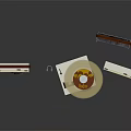 Vintage Portable Audio Speakers And Turntable Set With Classic Handheld Design