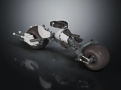 Futuristic Concept Motorcycle With Large Tires Exposed Mechanical Parts And Sleek Structure 3d model