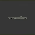 Detailed Natural Landscape Topography Model Featuring River And Mountain Textures