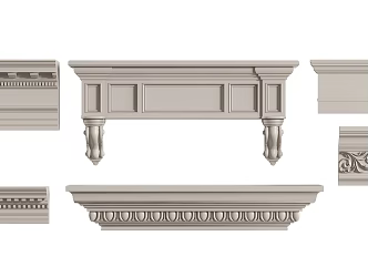 European-style gypsum plaster line 3d model