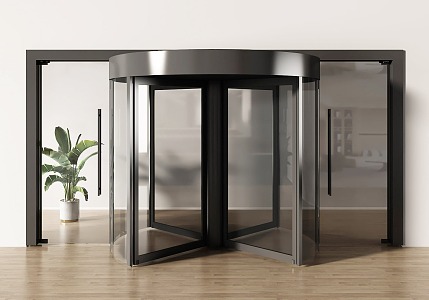 Modern revolving door hotel gate door revolving door glass revolving door glass door 3d model