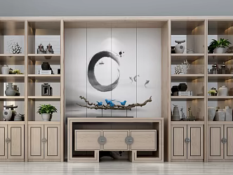New Chinese Decorative Cabinet 3d model