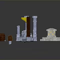 Columns Stone Columns Stone Columns Old Columns Roman Columns Roman Columns Classical Columns Greek Columns 3d model