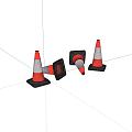 Old traffic cone 3d model