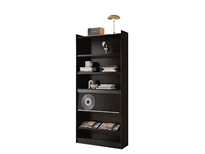 Modern Entryway Console Cabinet With Storage Shelves Table Lamp Decorative Items And Magazines 3d model
