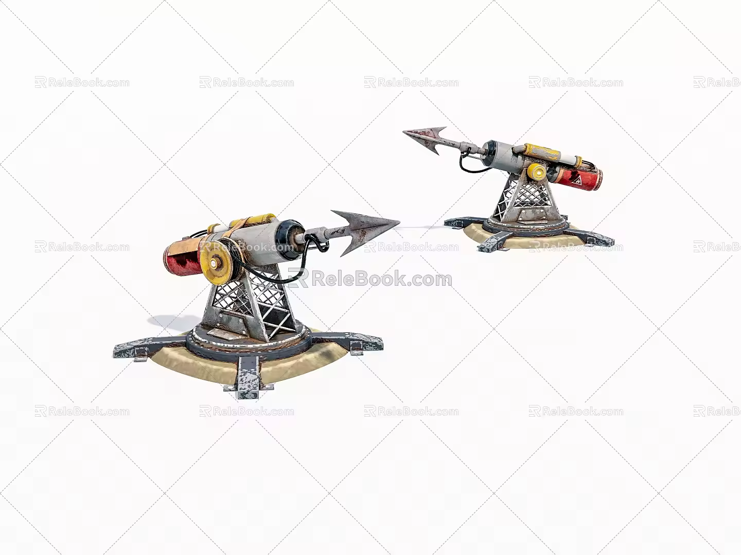 Old weapon harpoon 3d model