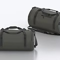 Stylish Olive Green Duffel Bags with Black Straps and Handles for Travel