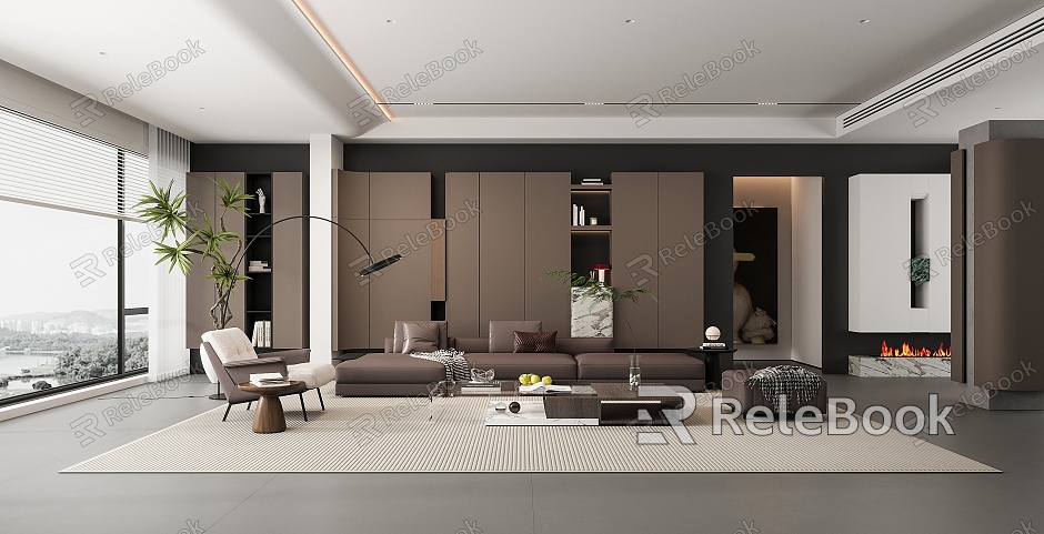 modern living room model