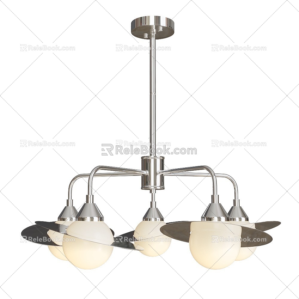 Saturn Modern Metal Flower Chandelier 1 3d model