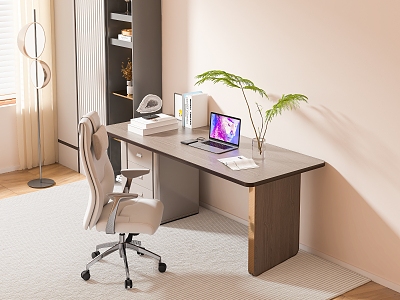 Modern Light Luxury Wood Board Desk Home Computer Desk Minimalist Writing Desk Office Desk Writing Desk Study Table Wood Board Desk model