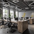 Industrial LOFT Public Office Area Office 3d model