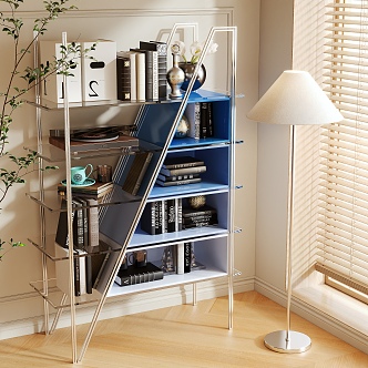 Bookshelf Storage Rack 3d model