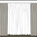 Elegant Double Layer Curtains With White Sheer And Beige Fabric For Home Window