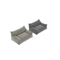 Comfortable Gray Fabric Bean Bag Sofa With Soft Cushioned Design And Modern Style