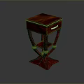 Elegant Small Mahogany Table with Drawer and Ornate Carved Legs Design