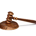 Classic Design Handcrafted Wooden Gavel Ornament Set With Natural Texture Base