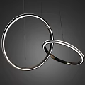 Contemporary Modern Circular Ring Chandeliers With Sleek Metal Frames And LED Glow