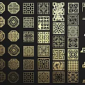 New Chinese Style Openwork Window Carved Openwork Window Pane Carved Corner Flower Carved Corner Flower 3d model