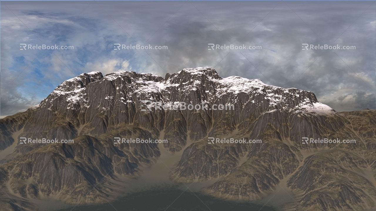 Mountain Mountain Snow Mountain Realistic Mountain 3d model