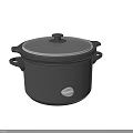 Two Black Slow Cookers With Lids And Handles As Essential Kitchen Appliances