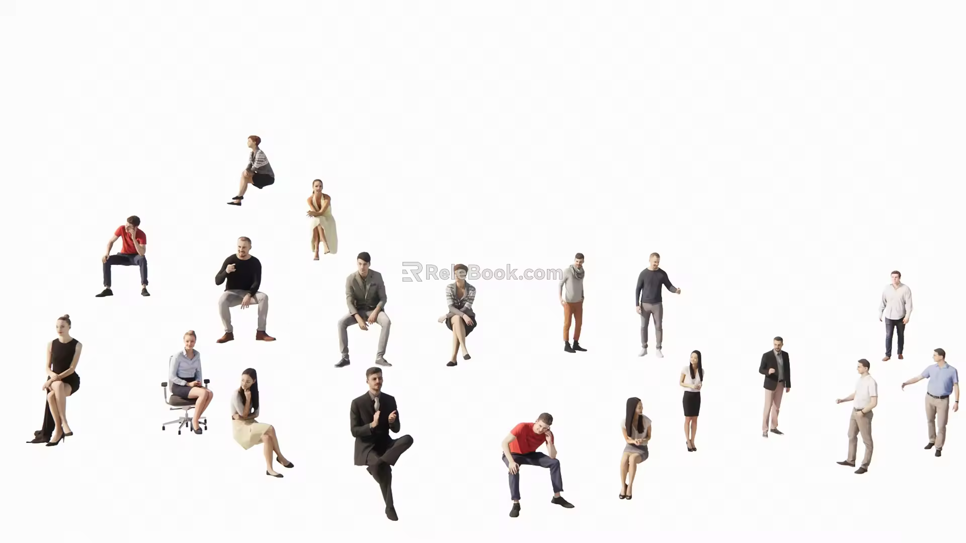 Modern multi-person 3d model