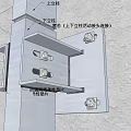 Building Exterior Wall Structure With Upper Lower Columns Connecting Parts And Bolts