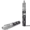 Two Snake Skin Pattern Cylindrical E Cigarettes With Atomizer And Button Design 3d model