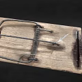 Sturdy Wooden Hardware Tool Mousetrap With Metal Spring And Solid Frame 3d model