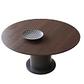 Modern round dining table 3d model