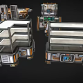 sci-fi computer cyberpunk computer sci-fi weapon control center sci-fi battery 3d model