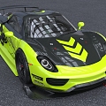 Porsche 918 body painting car sports car luxury car 3d model