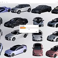 Diverse Car Models In Multiple Colors And Various Styles On 3d model