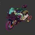 Modern Sleek Black Motorcycle With Carbon Fiber Panels And Shiny Reflective Surface Design