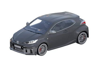 Gray Toyota Coupe With Sporty Design Sleek Body And Alloy Wheels 3d model