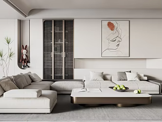 modern living room 3d model