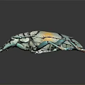 Flying Animal Colorful Beetle With Blue White Yellow Patterns On Black Background