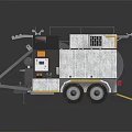 Industrial Trailer Mounted Equipment With Metal Frame Control Panel And Wheels