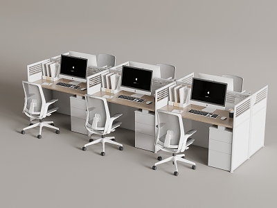 16 desk modern card desk station post 3d model