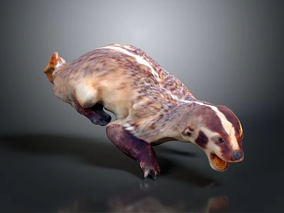 Beiji Badger American Badger Fur Tasmanian Badger Wolverine Badger Animal Wild Animal 3d model