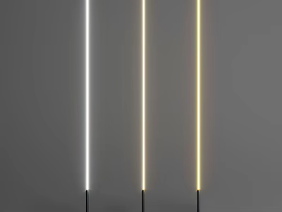 Modern Slim Standing Floor Lamps With Three Different Light Tones And Contemporary Design 3d model