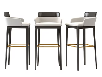 Light Luxury Bar Chair 3d model