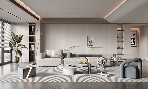 modern living room 3d model