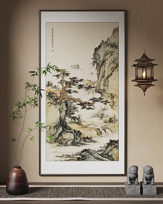 New Chinese Hanging Paintings Chinese Hanging Paintings 3d model