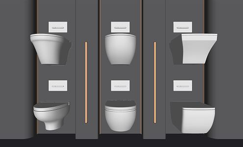 Modern Toilet Bathroom Supplies Combination Urinal Squatting 3d model