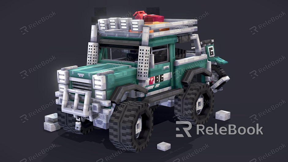 Modern Toy Off-Road Truck Cartoon model