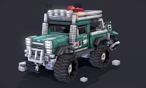 Modern Toy Off-Road Truck Cartoon 3d model