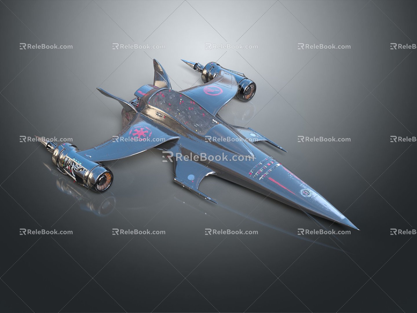 Modern Spaceship Spacecraft Spacecraft 3d model