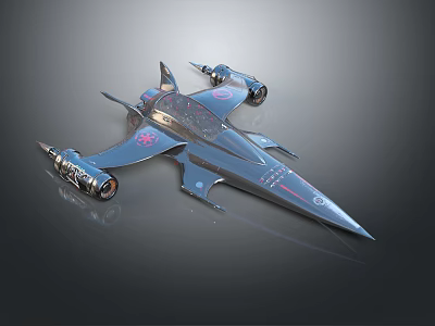 Modern Spaceship Spacecraft 3d model